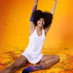 FLOKY Biomechanical Padel Socks S-Mash 3D Rio Orange - Image 5