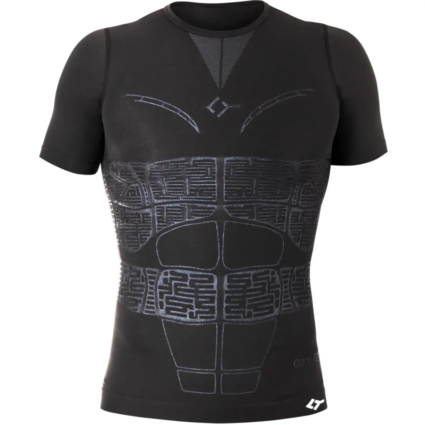 FLOKY-OXY-GEN-Biomechanical-Padel-Shirt-Black-01.webp FLOKY OXY-GEN Biomechanical Padel Shirt Black - Image 1