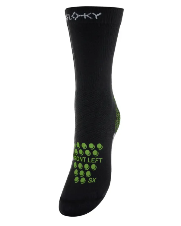 FLOKY Padel Biomechanical Socks S-Mash Black Green