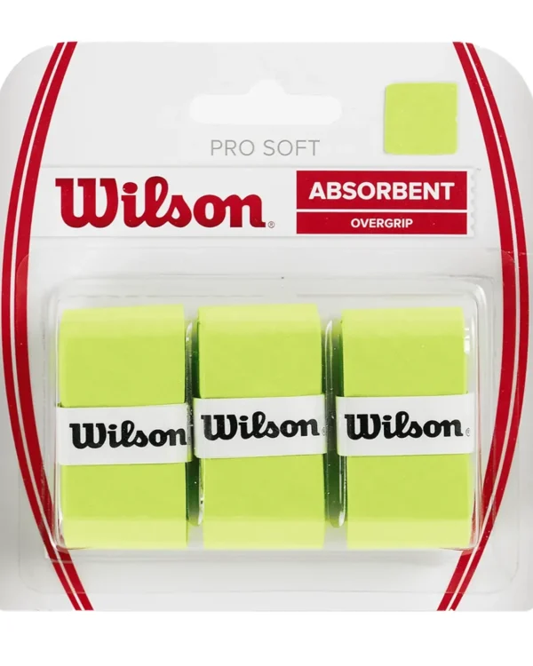 WILSON Pro Soft Overgrip 3 Pack Light Green