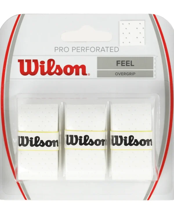 WILSON Padel Pro Perforated Overgrip White 3 Pack