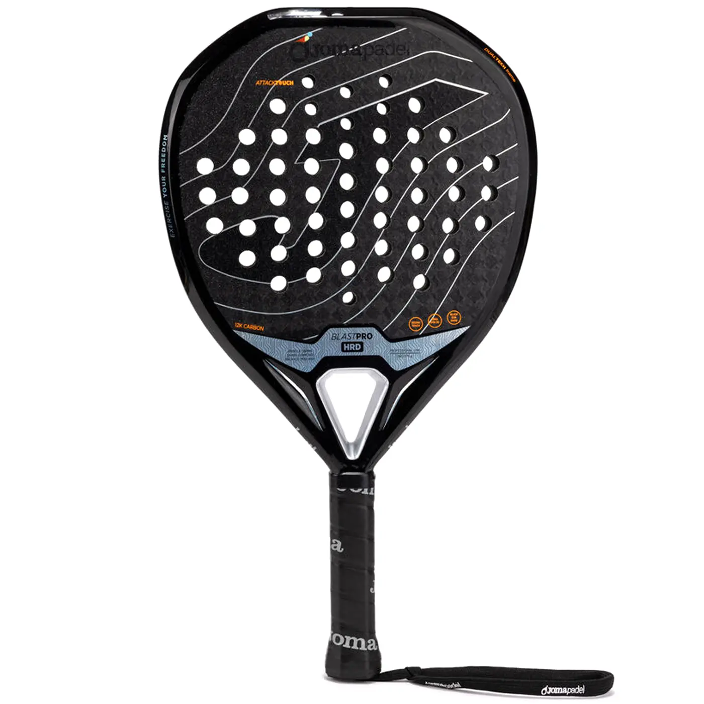 JOMA-Blast-Pro-Hrd-Padel-Racket-2026-Black-Grey.webp JOMA Blast Pro Hrd Padel Racket 2026 Black Grey - Image 1