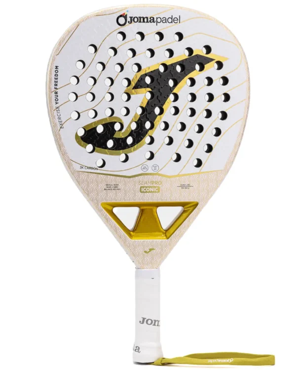 JOMA Slam Pro Iconic Padel Racket  2026 White Gold